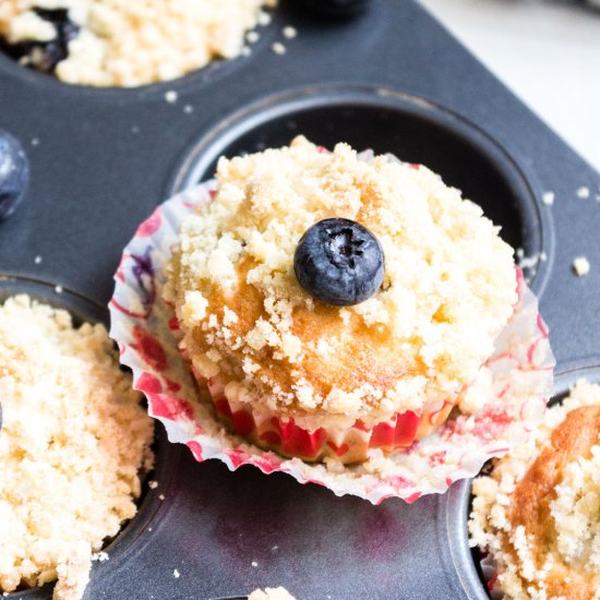 Lemon Blueberry Streusel Muffin