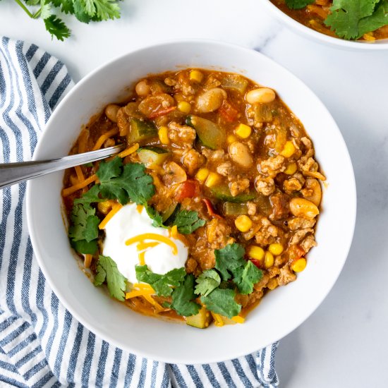 Stovetop Turkey and Vegetable Chili