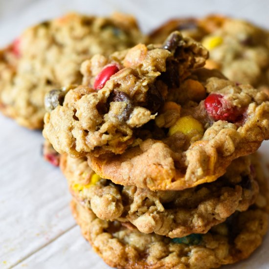 Thick and Chewy Monster Cookies