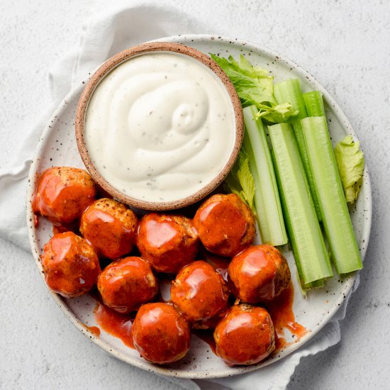 buffalo chicken meatballs