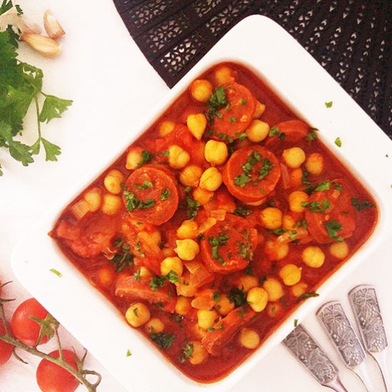 Spanish Chorizo and Chickpea Soup