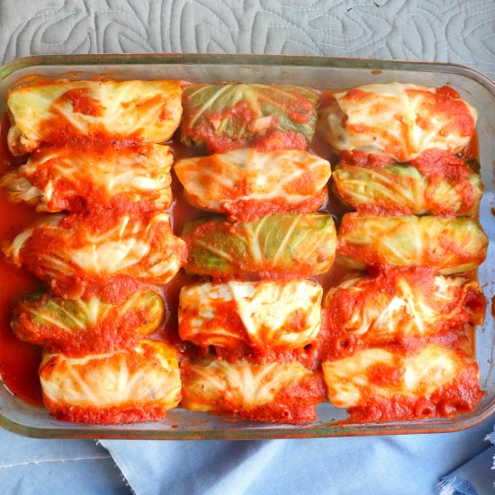 Vegan Okara Cabbage Rolls