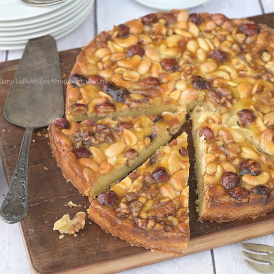 Dutch boterkoek with nuts