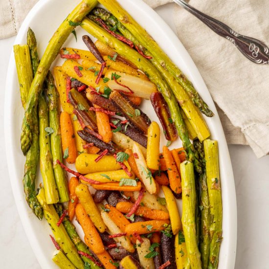 Roasted Asparagus and Carrots