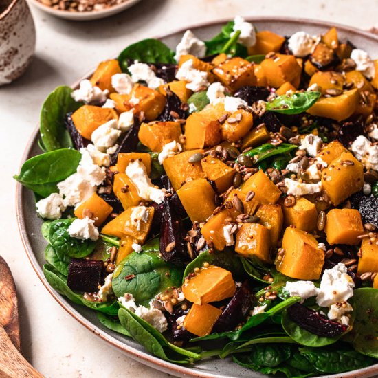 Roasted Pumpkin and Beetroot Salad