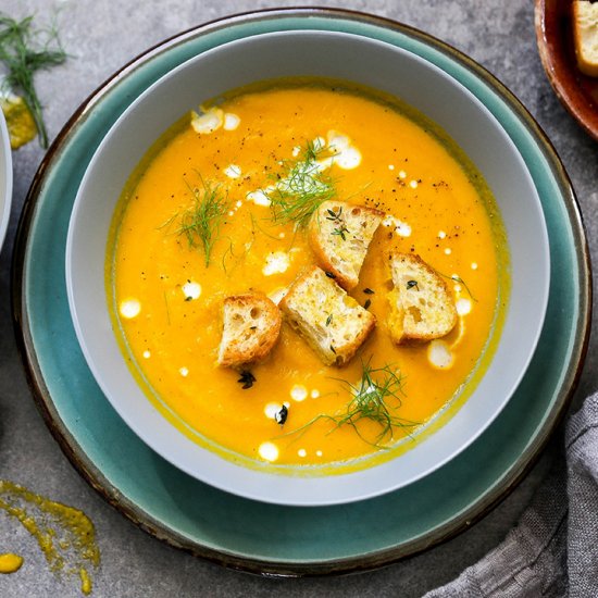 Roasted Carrot and Fennel Soup