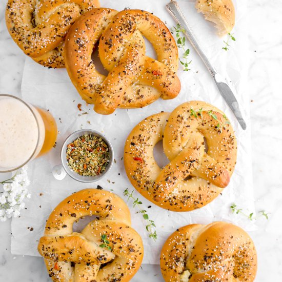 Jumbo Goat Cheese Stuffed Pretzels