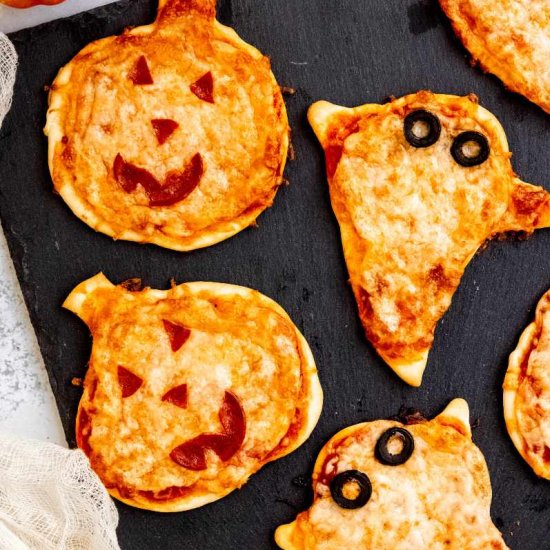 Mini Halloween Pizzas