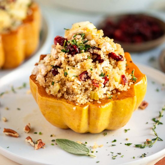 Quinoa and Turkey Stuffed Squash