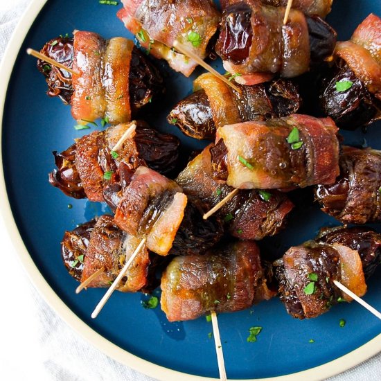 Bacon-wrapped stuffed dates