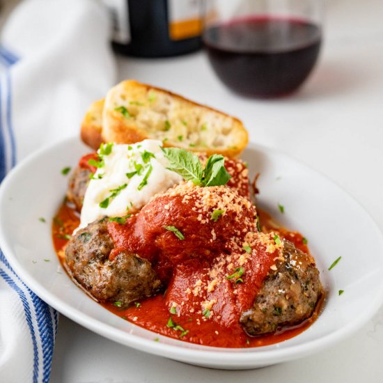 Italian Oven Baked Meatballs