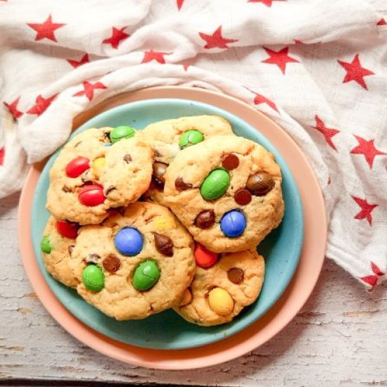 Peanut Butter, M&M Chocolate cookie