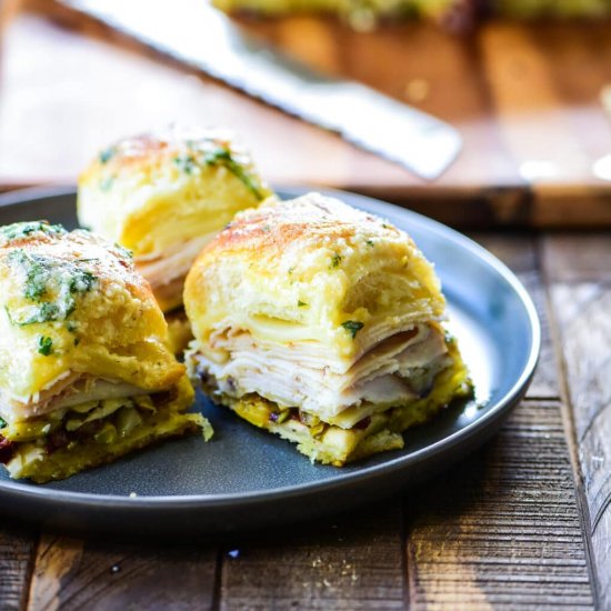 Baked Muffuletta Sliders