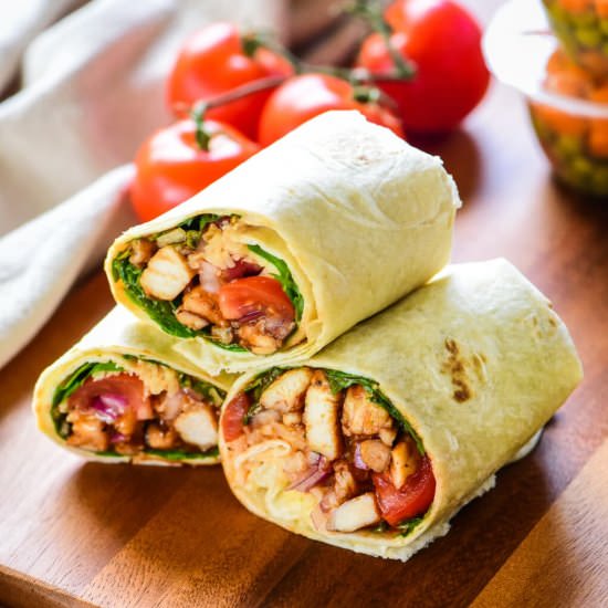 Simple BBQ Chicken Wrap