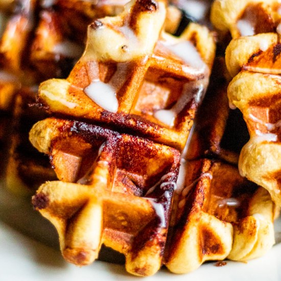 Cinnamon Roll Waffles