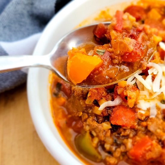 Keto Stuffed Bell Pepper Soup