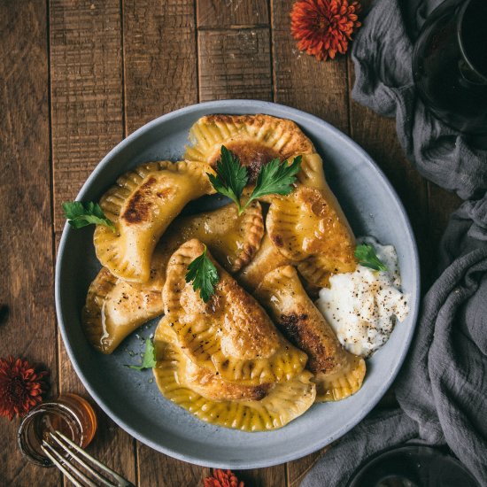 Vegan Pumpkin Pierogi