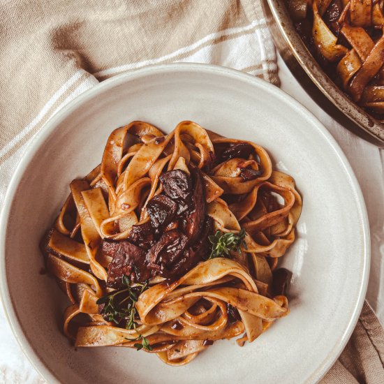 Red Wine & Mushroom Pasta