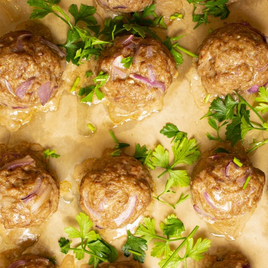 Baked Meatballs Swedish Style