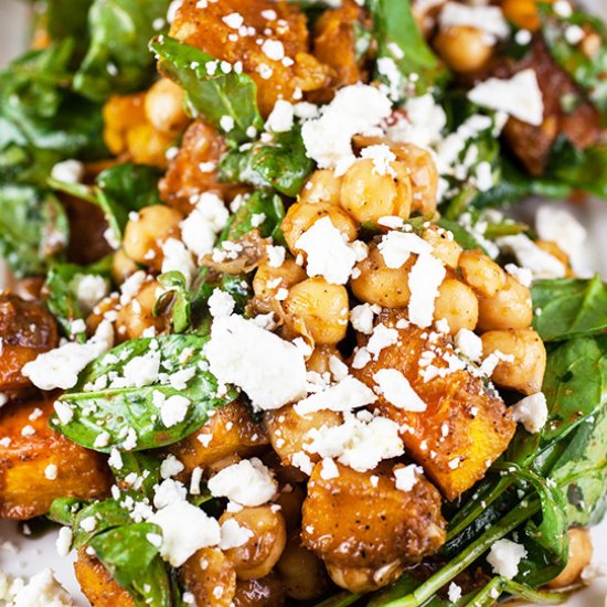 Roasted Pumpkin Chickpea Salad