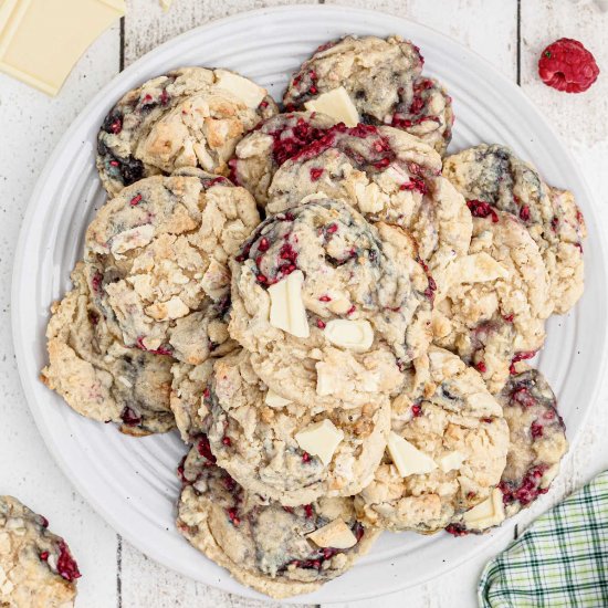 White Chocolate Raspberry Cookies