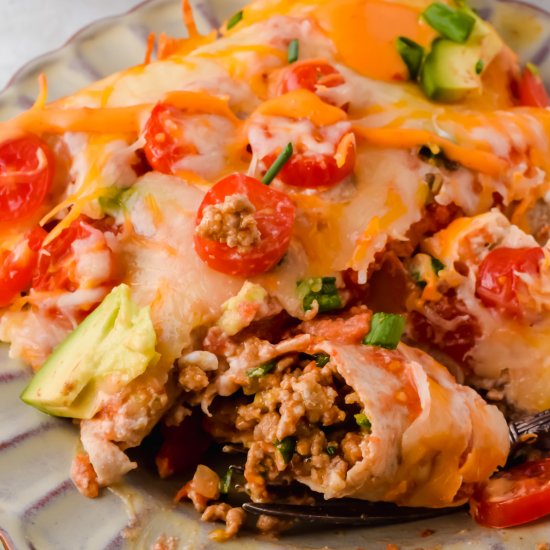 Healthy Ground Turkey Enchiladas