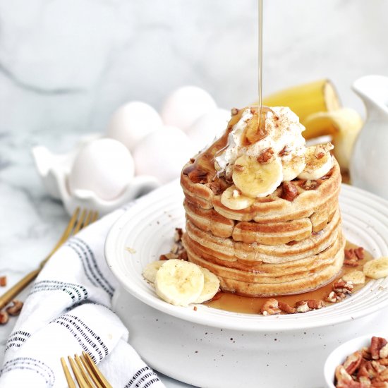 Banana Bread Waffles