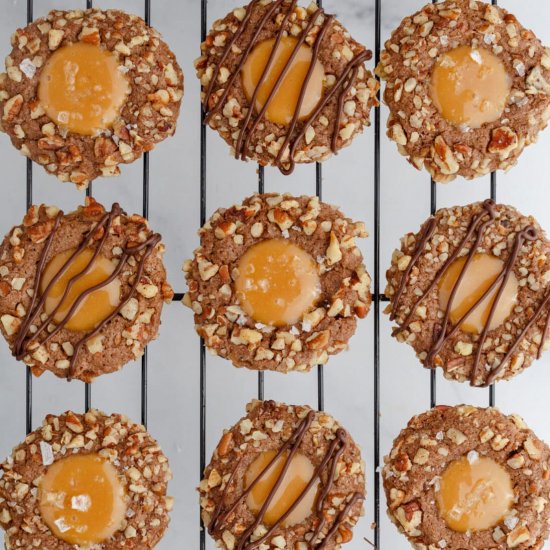 Turtle Thumbprint Cookies