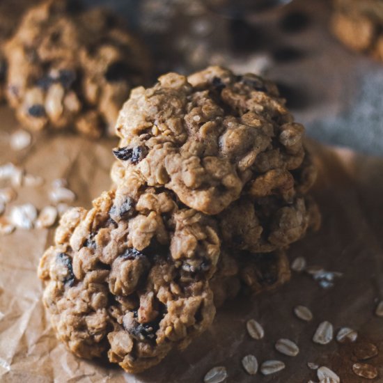 Spiced Oatmeal Raisin Cookies