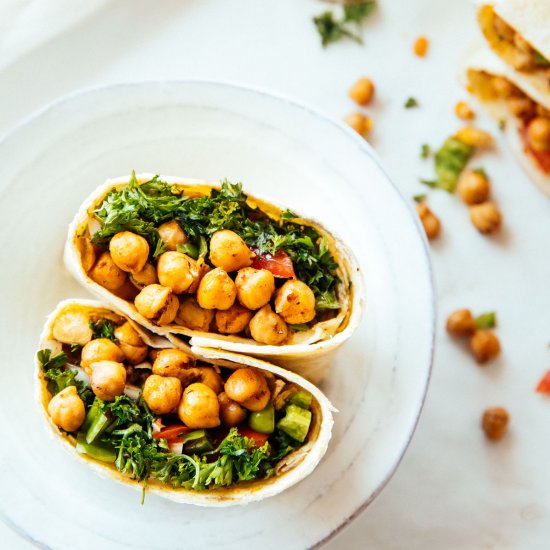 15-Min Spicy Chickpea Wraps