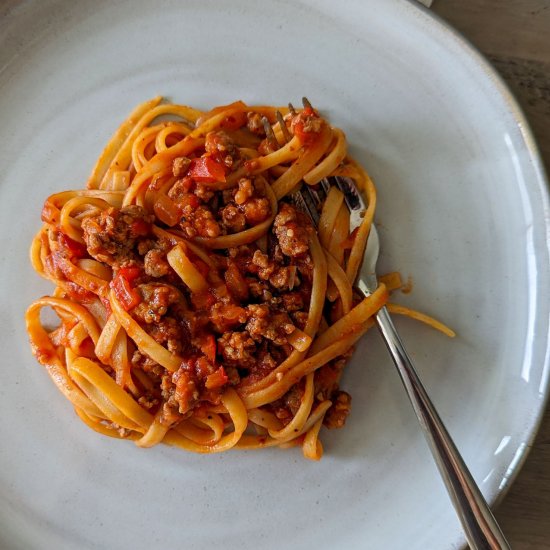 Italian Sausage and Peppers Pasta