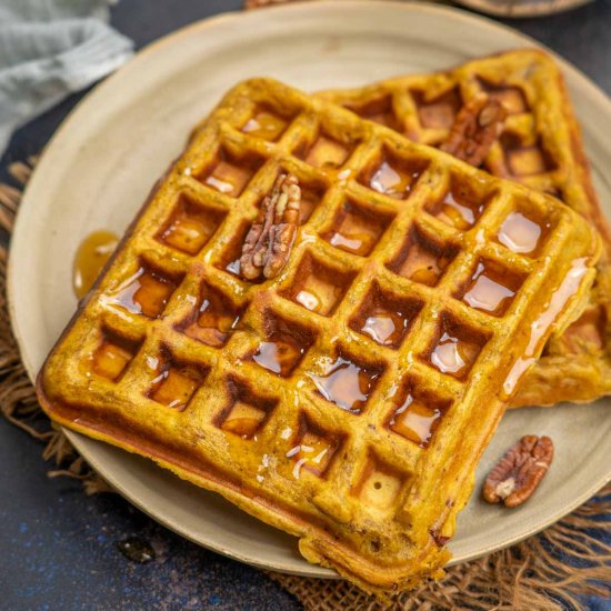 Pumpkin Pecan Waffles