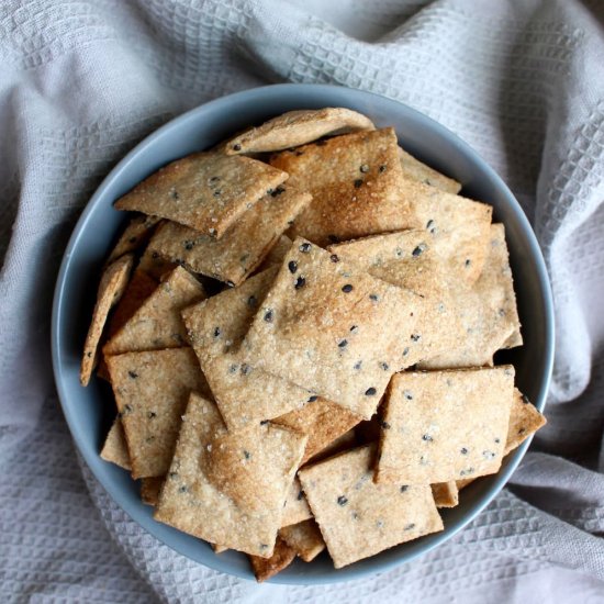 Homemade Whole Grain Sesame Cracker