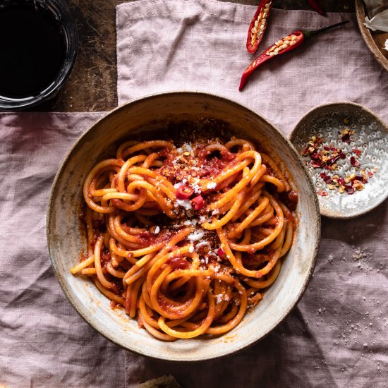 Spaghetti arrabiata