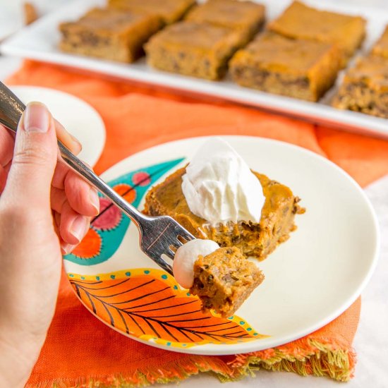 Chocolate Chip Pumpkin Pie Bars