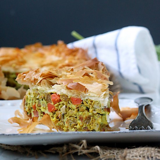 Spiced Meat Pie with Phyllo Crust