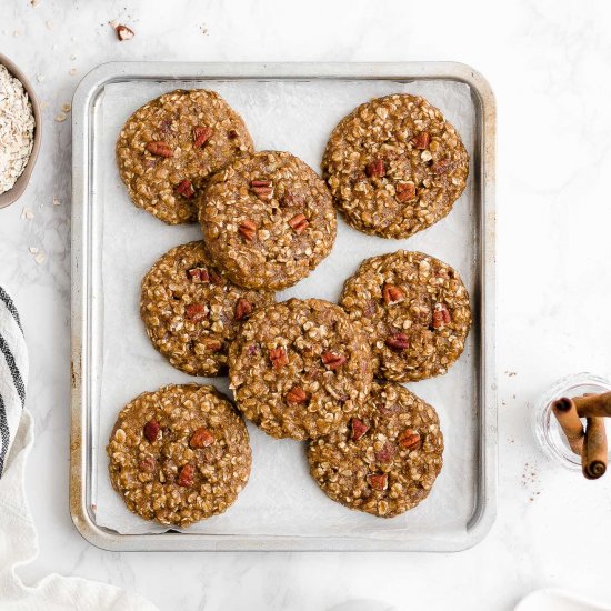 Healthy Maple Pecan Oatmeal Cookies