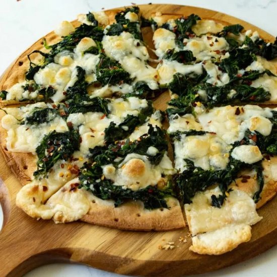 Feta Spinach Pizza with Honey