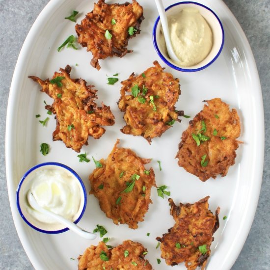 Delicious sweet potato fritters