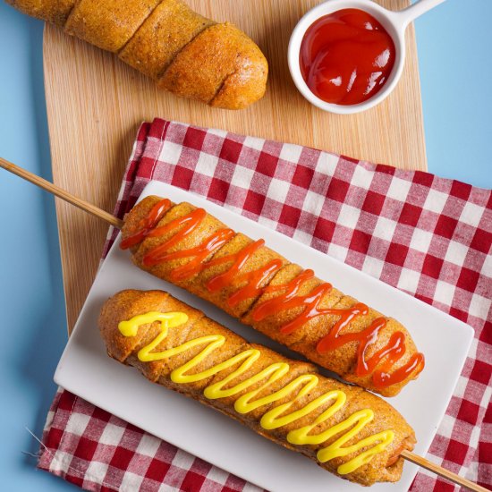 Healthy Homemade Baked Corn Dogs