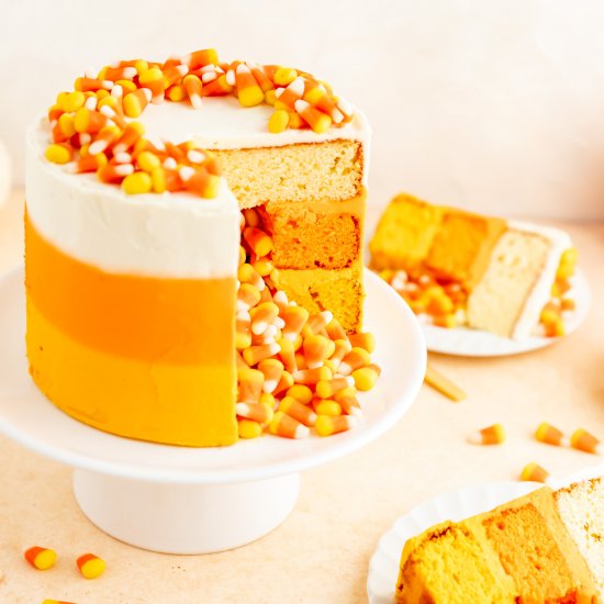 Halloween Candy Corn Cake