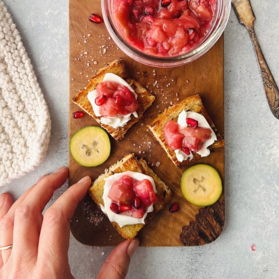 feijoa pomegranate compote