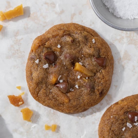 Chocolate chip toffee cookies