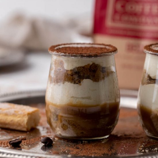 Caramel macchiato tiramisu cups