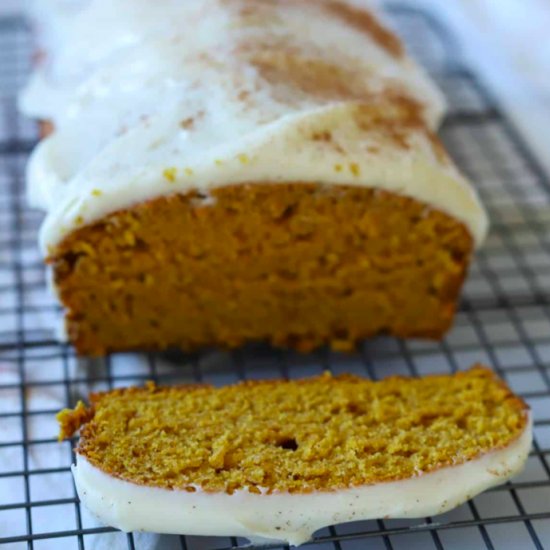 Pumpkin Bread with Frosting