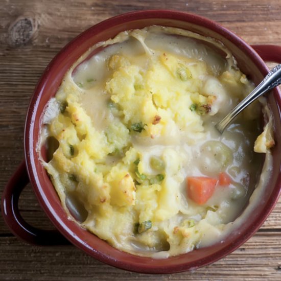 Chicken Pot Pie with Potato Crust!