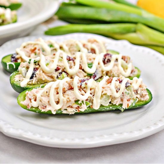 CHICKEN SALAD STUFFED CUCUMBERS