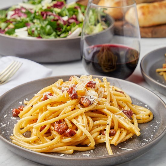 Pasta Carbonara with Guanciale