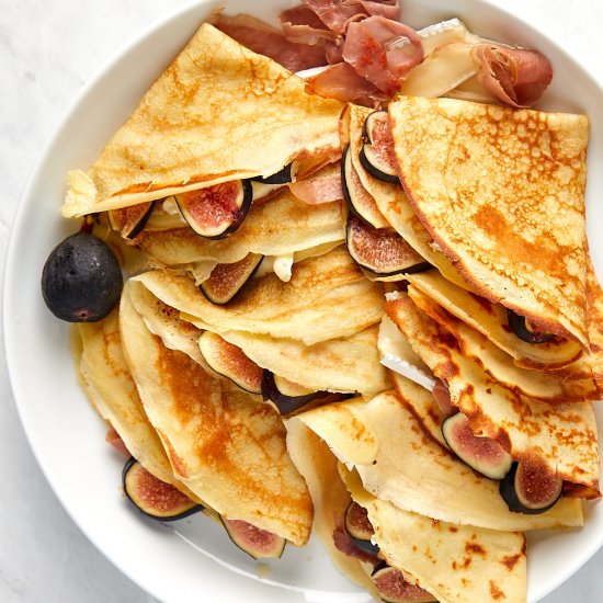 Fig, Brie, and Prosciutto Crêpes