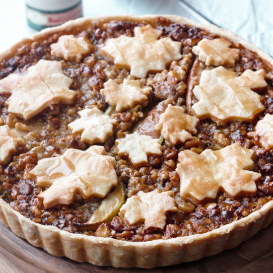 Rustic Maple Apple Walnut Tart